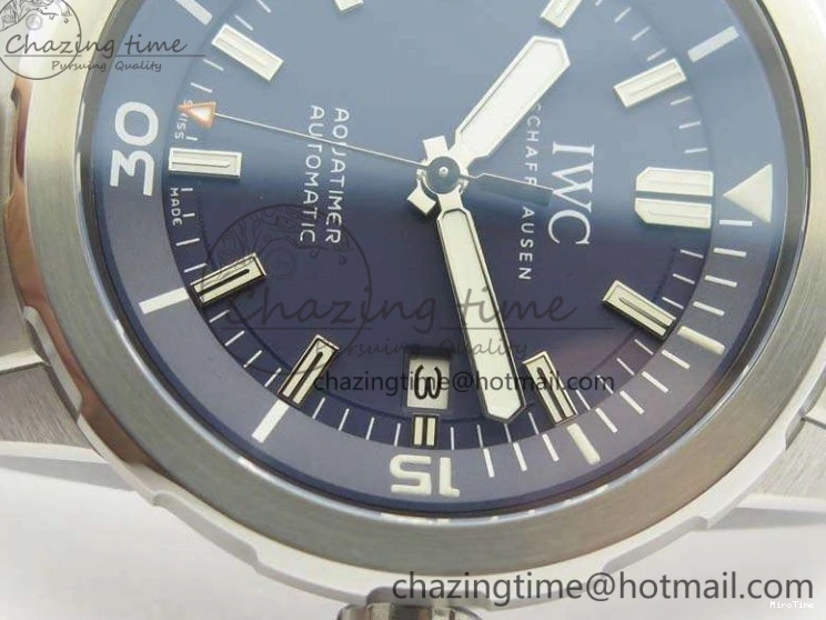 MIROTIME 0217 EasyMatch Aquatimer Automatic IW329004 V6F 1:1 Best Edition Blue Dial On SS Bracelet MIYOTA 7224